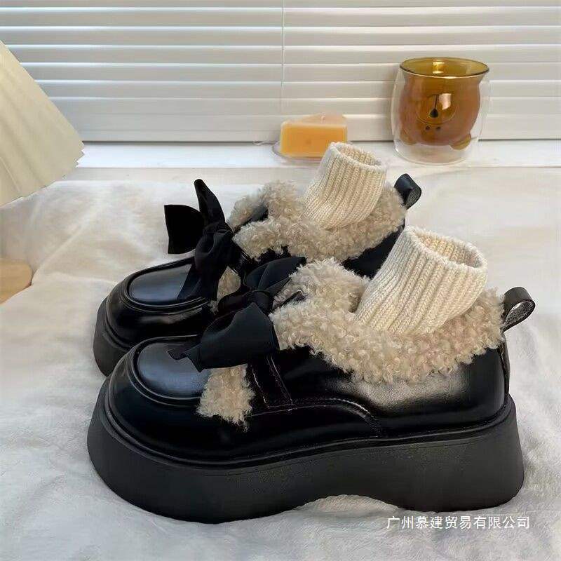 【冬日限定瑕疵清仓】猫叔鞋铺可爱冬季保暖lo鞋JK制服鞋Lolita鞋