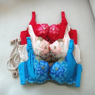 内衣 全罩杯防下垂大码 c杯d杯e杯 胸罩 上托集中聚拢深V调整型薄款