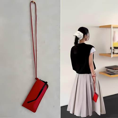 韩系ins风旅行眼镜收纳神器挂脖带绳子的太阳眼睛盒脖子上带