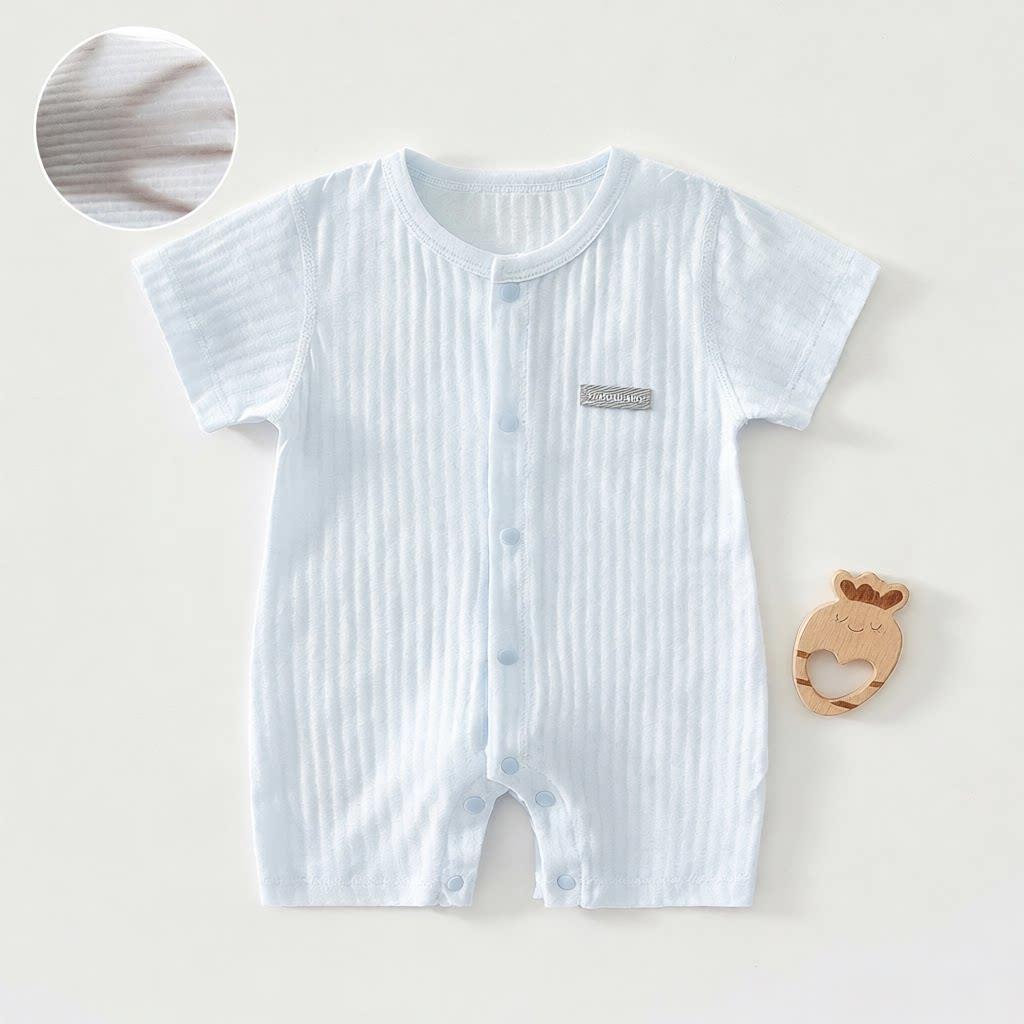 婴儿衣服夏季新生儿短袖连身衣女宝宝超薄款夏装男宝哈衣爬服