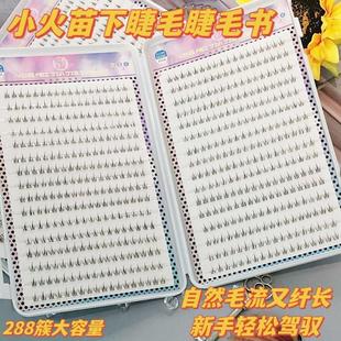 真小火苗下睫毛睫毛书单簇透明梗下睫毛自然Y11 下单立减50