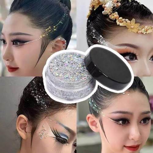 儿童演出专用彩妆舞台妆亮片闪钻贴脸啫喱儿童眼影亮闪闪头发闪粉