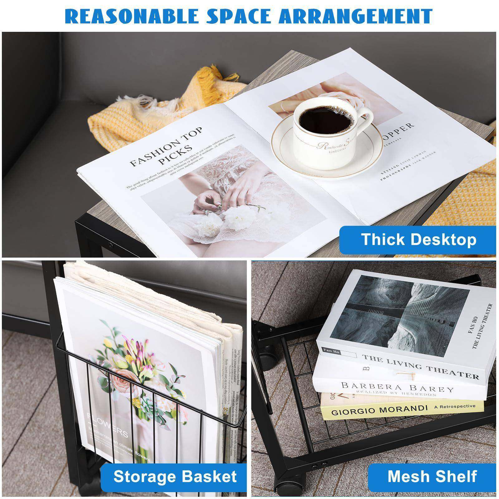 床边桌可移动沙发电脑架简约卧室双层升降书桌多功能笔记本学习桌,收纳整理,书桌收纳置物架,淘宝优惠券,粉丝福利购,淘宝优惠卷