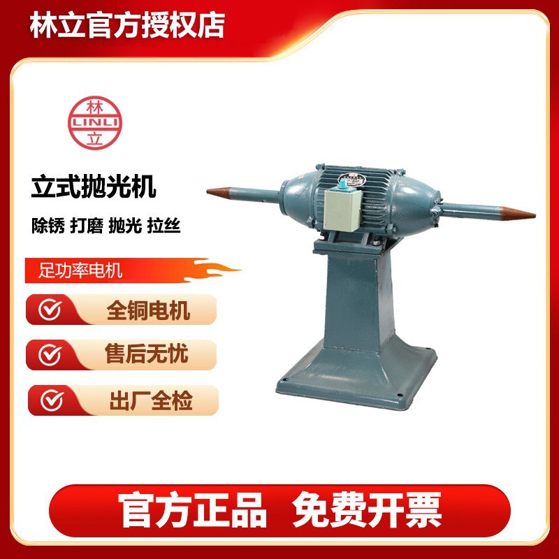 林立工业级抛光机双头螺纹布轮