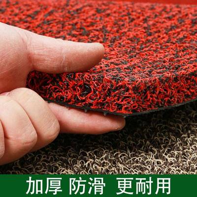 进门地垫丝圈脚垫钉底加厚家用入户门门垫可裁剪室外pvc防滑垫子