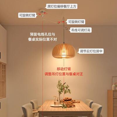 中古vintage日式餐桌灯饭厅南瓜吊灯餐厅灯可移位茶室吧台艺术灯