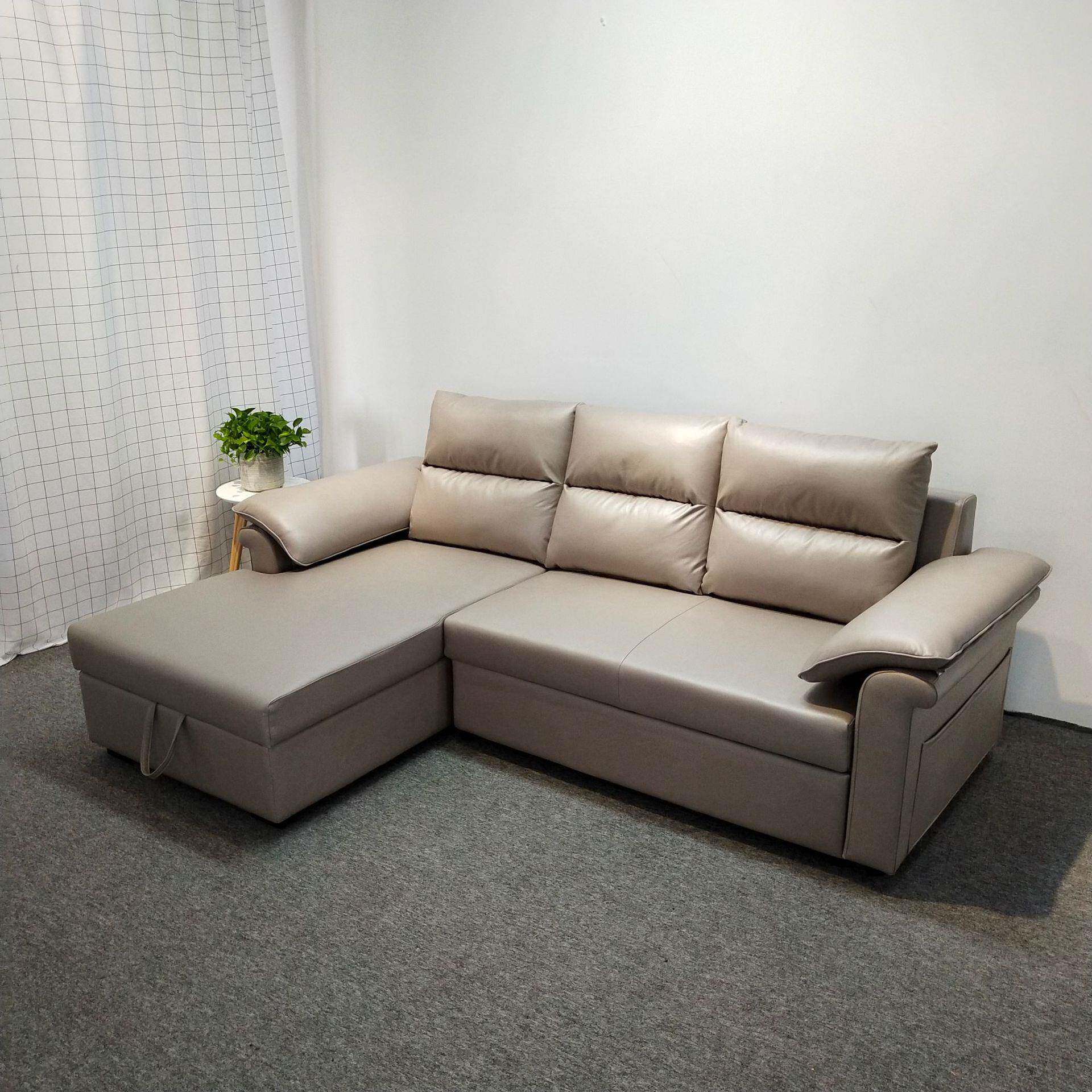 多功能科技布沙发床两用大小户型贵妃带转角组合储物折叠沙发床