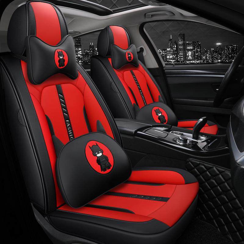 新款卡通汽车坐垫四季通用全围网红专用座套夏季冰丝凉垫小车座垫