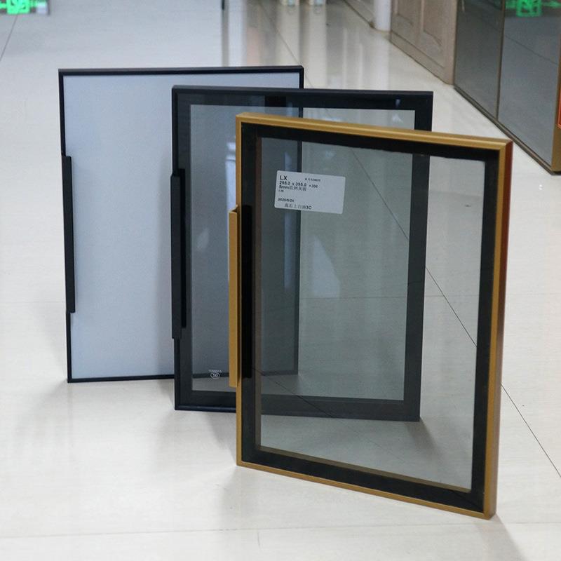 窄边铝框极简玻璃门现代极简衣柜玻璃门型材20极简酒柜玻璃门