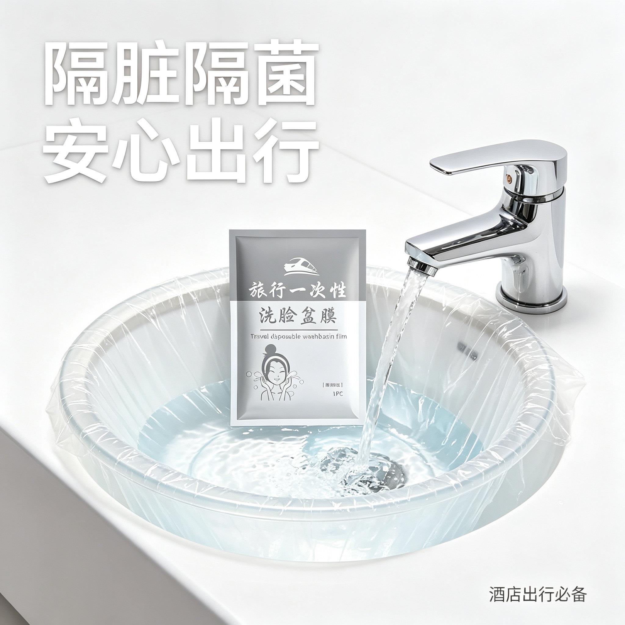 旅行一次性隔脏膜酒店出差用品可携式塑料薄膜多功能洗漱台洗衣袋