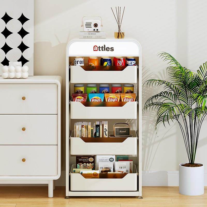 日本MUJIE零食架子置物架落地多层客厅收纳架书架玩具抽屉储物柜