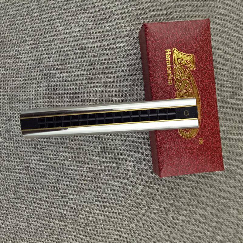 东方孔面双6调精装1双复音演FS10001奏口琴送琴布