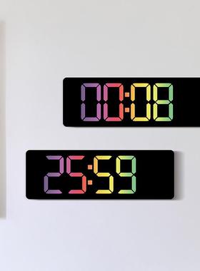 新款两组闹钟钟简E约LD时大屏数字6663钟卧时室床头钟韩版尚时钟6