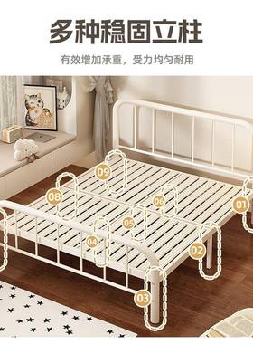 铁艺人床家用现代防简双床异响儿童出约LT-13246租房不锈钢单人铁