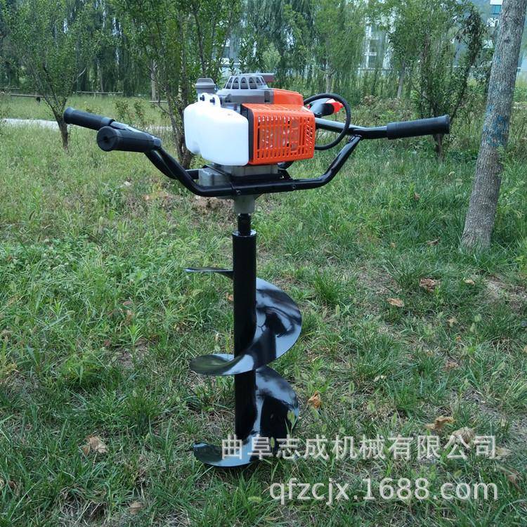 双打人植树C打孔机73C大4.3马力功率汽油挖坑机广告牌立柱桩机