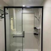 批拉量工玻程浴室分干100湿离推门淋浴房隔断璃屏风极窄砖石型洗