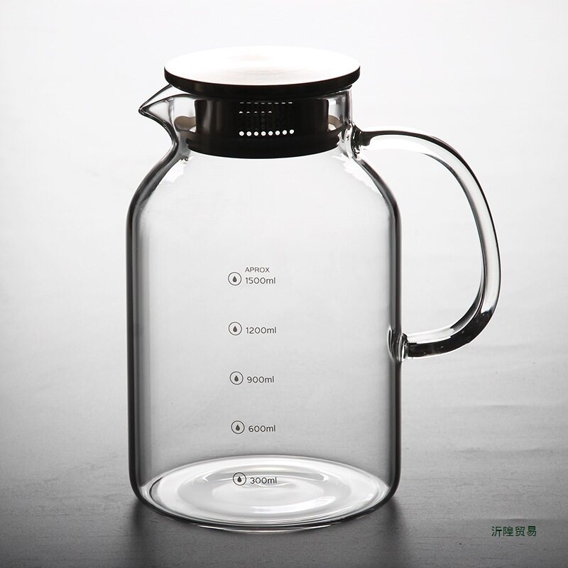 加厚耐热高硼硅玻璃刻度冷水壶