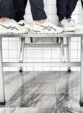 不锈钢折桌家用饭桌饭店桌出租房餐桌市摆摊烧烤便MVX携小叠夜方