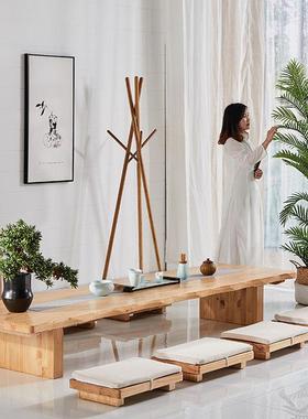 新中式茶桌榻榻ZX041501米飘桌台桌简约实木小窗桌子桌日式地茶炕