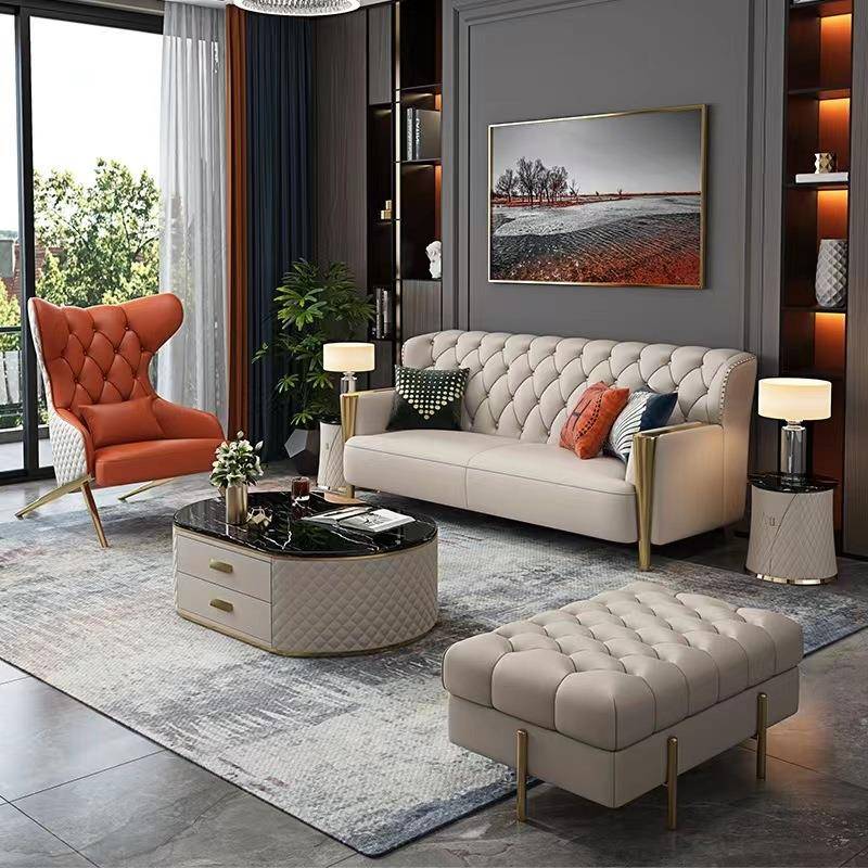 美式简s078-ml三人组合沙发现代轻奢风高档具奢约华设计师家新款