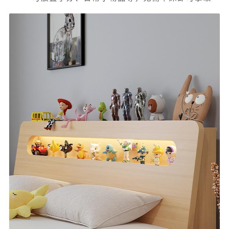 实木床现代简约家用床主1.5米1.8mCRC-01双人卧经济型出租单房人