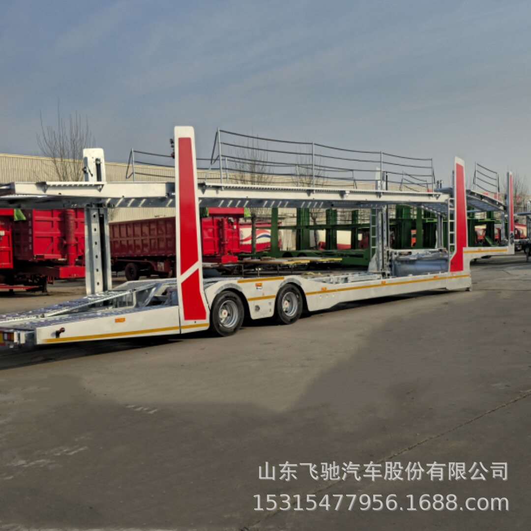 8位双层液压升降轿运车挂车