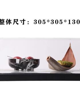 艺创意新中式代透件明亚克力罩子1253套装组合桌面摆博古现架书房