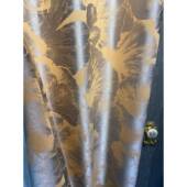 020新黄色美式 轻奢儿童房帘垂直成款 品提花878印花窗帘高2精密