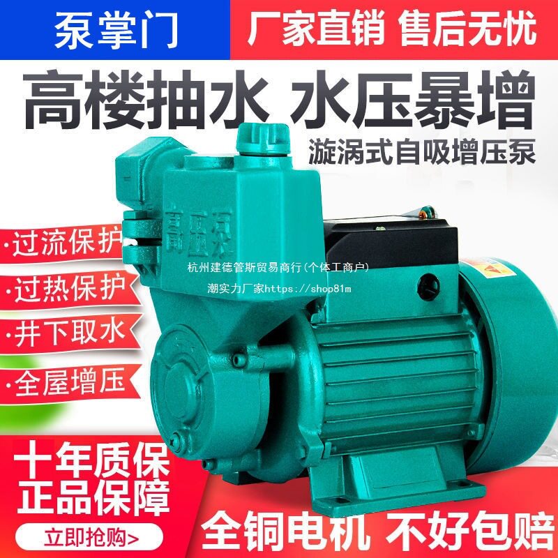 高楼家用电动自吸增压泵全铜芯