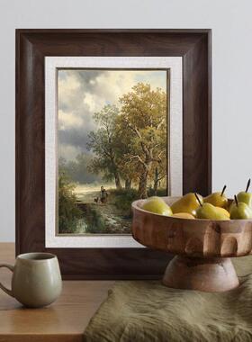 油画复外框油日QEN画框外挂框装裱欧式墙古欧式美式式框架镜框