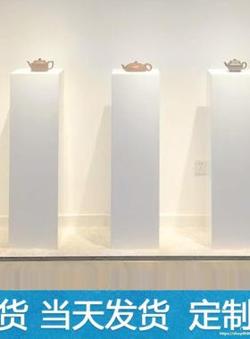 展示台摆雕塑白色烤漆底柱地台件摄影展示柱方形座立花艺陈545100