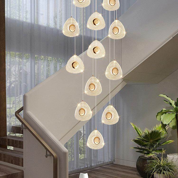 别墅旋灯转楼梯吊灯长吊复式楼简约代现轻奢水晶l533oft梯间楼吸,家装灯饰光源,智能吊灯,淘宝优惠券,粉丝福利购,淘宝优惠卷