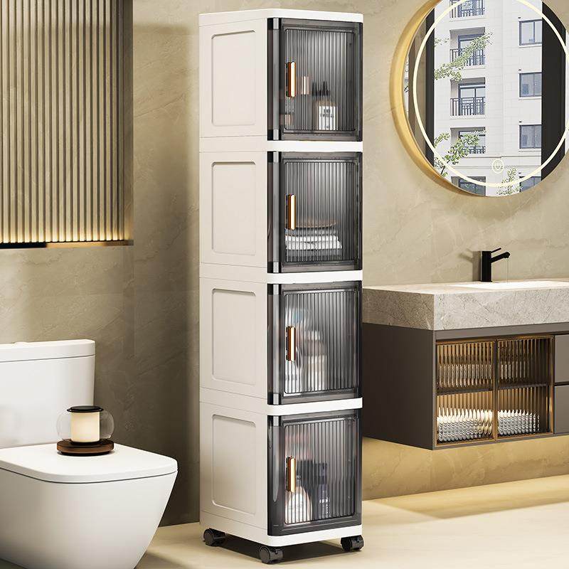 浴室夹缝物收纳柜缝隙窄柜小宽卫7eRxiS2c生间/置架多层杂物落地