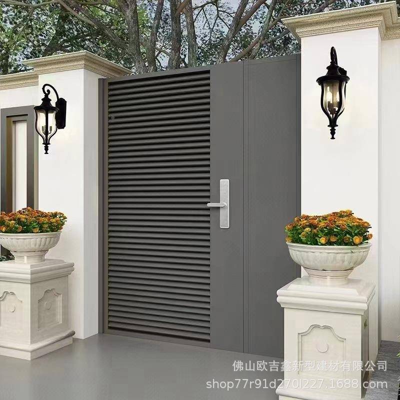 别铝大门花艺园墅庭院ZYE铝合金欧式围墙双开庭院大防盗门厂家直