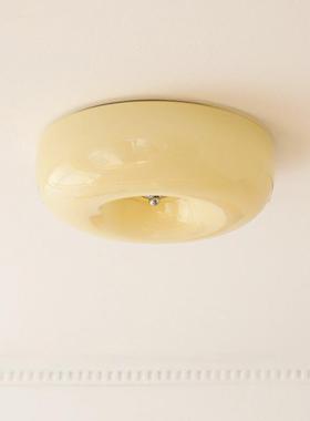 全光谱护油眼24151奶灯布书丁吸顶法式复古浪漫房过道简约中古玻