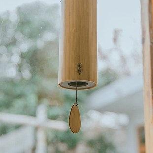 风之诗和弦竹风铃治愈冥想卧室阳台庭院音乐铃铛日式户外露营挂饰