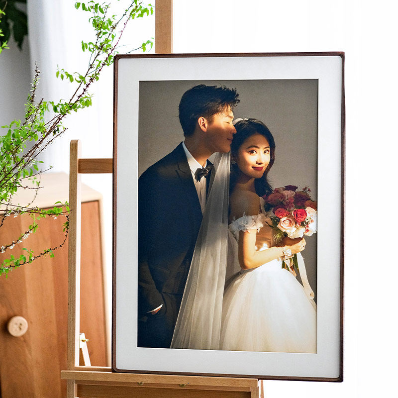 婚纱照相框挂墙定制洗照片放大尺寸相片打印装裱高级感画框a4摆台