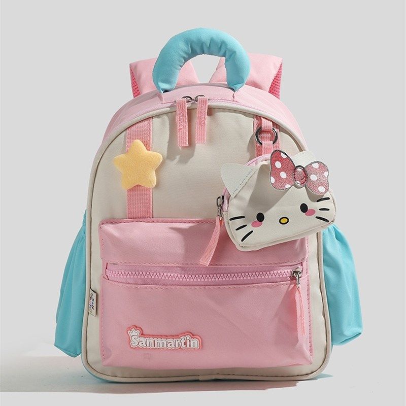 2025新款幼儿园书包可爱卡通粉色减重一年级挂件超轻儿童双肩包