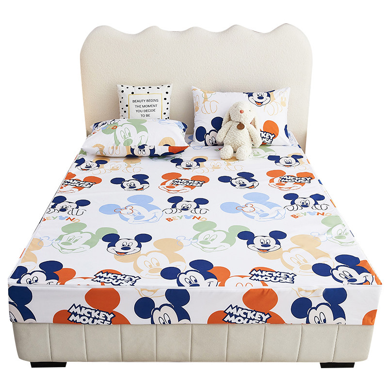 拉链式乳胶床垫保护套迪斯尼儿童卡通六面全包床笠席梦思防滑床罩