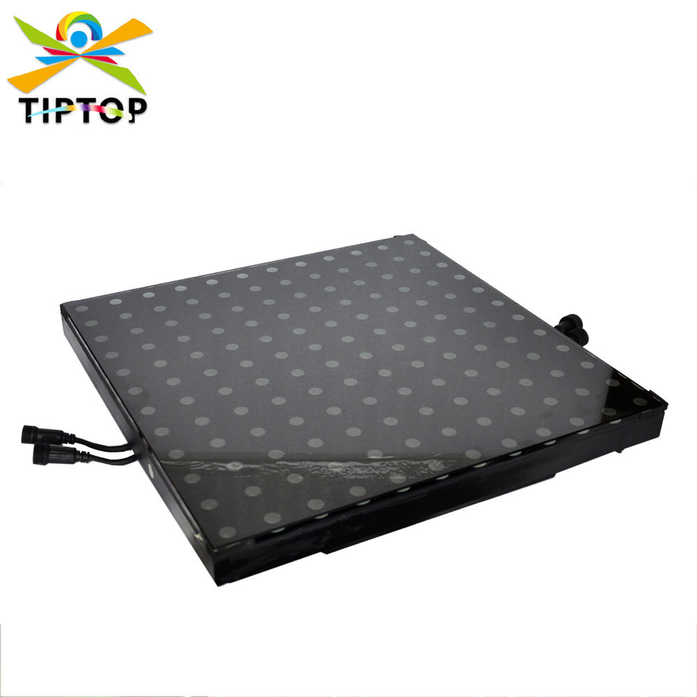 现货LED跳舞地板灯RGB三色光效12x12数码可拼接钢化玻璃地砖灯