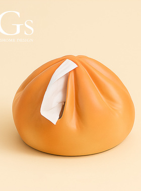 创意面包抽纸盒客厅轻奢高档2026新款可爱茶几桌面纸巾收纳高颜值