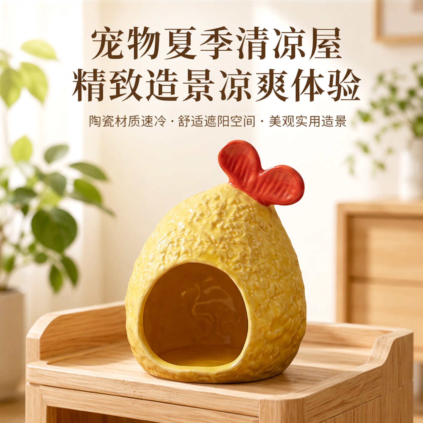 陶瓷降温金丝熊躲避屋