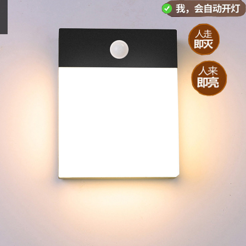 现货户外LED壁灯现代简约智能感应墙灯庭院阳台灯楼梯过道灯批发