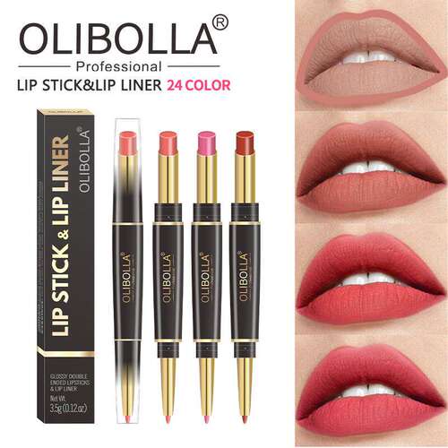 24 Colors Dual Head Lip Liner Pencil 24 色双头旋转口红笔