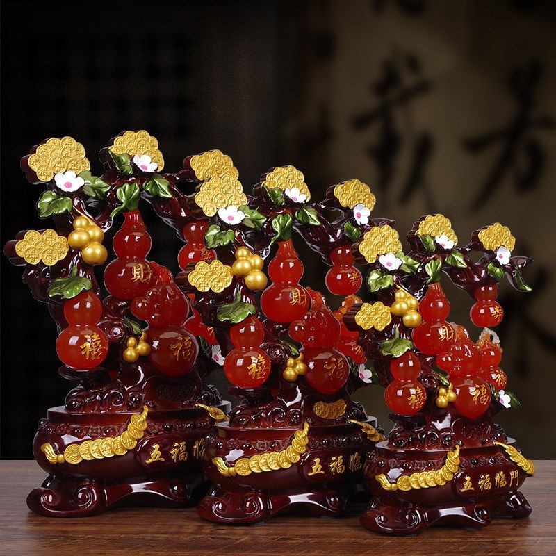 五福临门葫芦摆件招财纳福家居客厅酒柜电视柜装饰品新居乔迁礼物,家居饰品,装饰摆件,淘宝优惠券,粉丝福利购,淘宝优惠卷