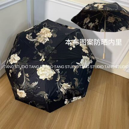 @TANG 晴雨伞合集八股三折双层黑胶本布MINI伞防晒款雨伞遮阳伞