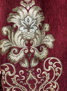 式豪华大气高档复式楼挑高厅欧红53572色加厚雪尼窗尔帘卧室全遮