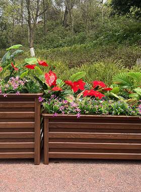 铝组合金箱户外合花盆市花IT102144坛露台政种菜铁艺花槽庭花院种