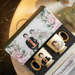 瓷尚陶情侣KON餐具结婚订婚新婚礼物送新娘闺蜜新恩人实碗碟套用