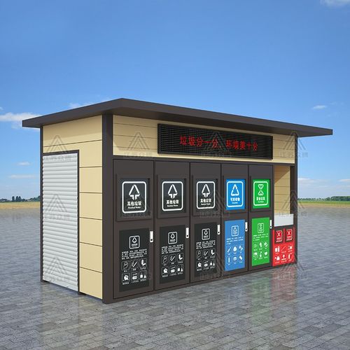 户外垃圾分类房收集屋小区街道垃圾回收站社区学校生活垃圾投放站